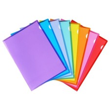 16 Pack Clear Plastic Folders Sleeves, Plastic Sleeves for Documents Transparent