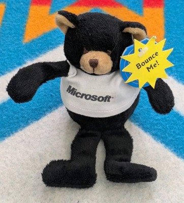 Vintage Microsoft Bouncing Bear Promo Shirt 1988 Bounce Ball Teddy Bear Rare NWT