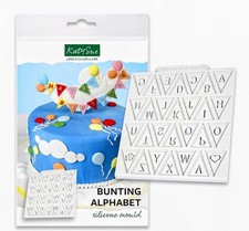 Katy Sue Silicone Mould              Bunting Alphabet