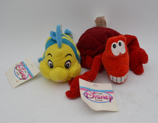 The Disney Store The Little Mermaid Beanie Bean Bag Plush Sebastian  Flounder