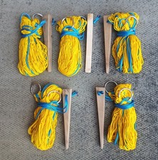 5 yellow rabbit purse nets with wooden pegs (extra wide extra long) ferreting