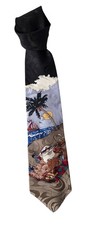 SANTA CLAUS CHRISTMAS Novelty Silk XMAS Necktie Made In USA NWOT