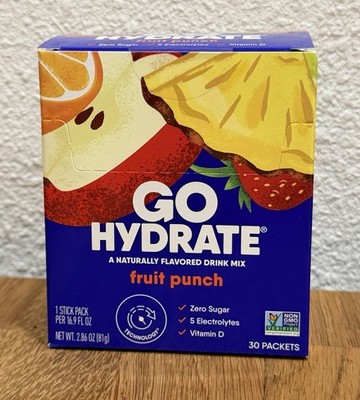 GoHydrate Instant Hydration Powder Packets - Low Sodium Electrolytes Drink