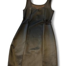 Black midi dress with sheer inserts