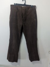 Vintage Envoy Brown Corduroy Pants Flared 70s 80s 34x34