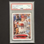2012 Topps Update Mike Trout At Bat #US144 PSA 9 Mint Los Angeles Angels MVP
