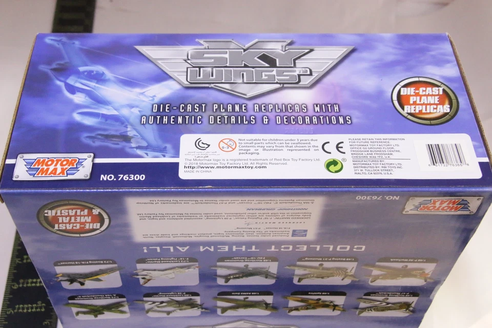 P-38 Lightning Jet Airplane 1:60 by Motor Max #76300 - NEW Old Stock - Image 3 of 3