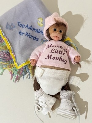THE ASHTON DRAKE galleries ''Jingles'' Mommy s Little Monkey 6  With Blanket