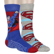 DC Comics Superman Socks Mens 2-Pack Shield a...