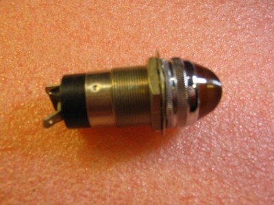 Dialco Pilot Lamp 1  Dia Socket Amber Glass Jewel Lens 75W 125V