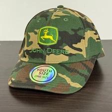YOUTH John Deere Camo Snapback Hat Adjustable Baseball Cap NEW with Tags!