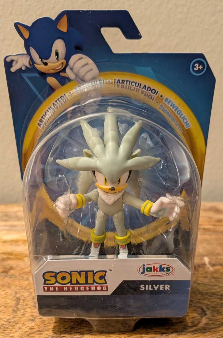 New Silver Sonic the Hedgehog 2.5 in Figure Jakks Pacific Sega