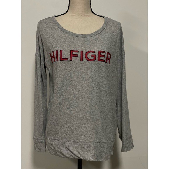 Tommy Hilfiger Long Sleeve T-Shirt Heather Gray Size M