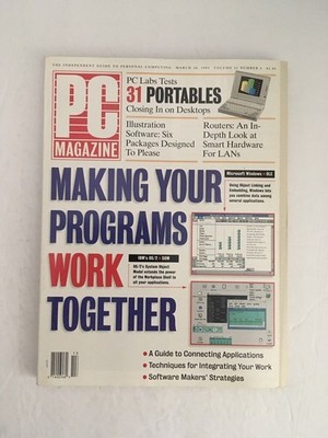 PC Magazine MAR 30, 1993 Vol. 12 No. 6 Back Issue COMPUTER Magazine - Programs