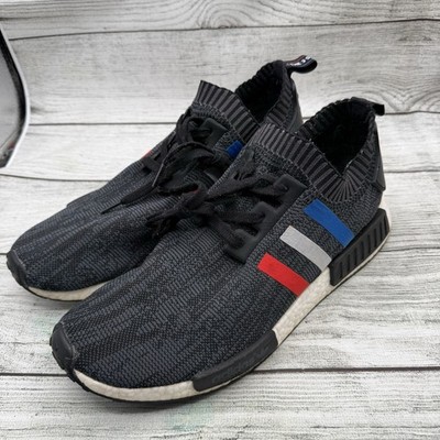 Rare adidas NMD R1 PK Tri Color Stripes Black White Men's Size 14  BB2887 2016