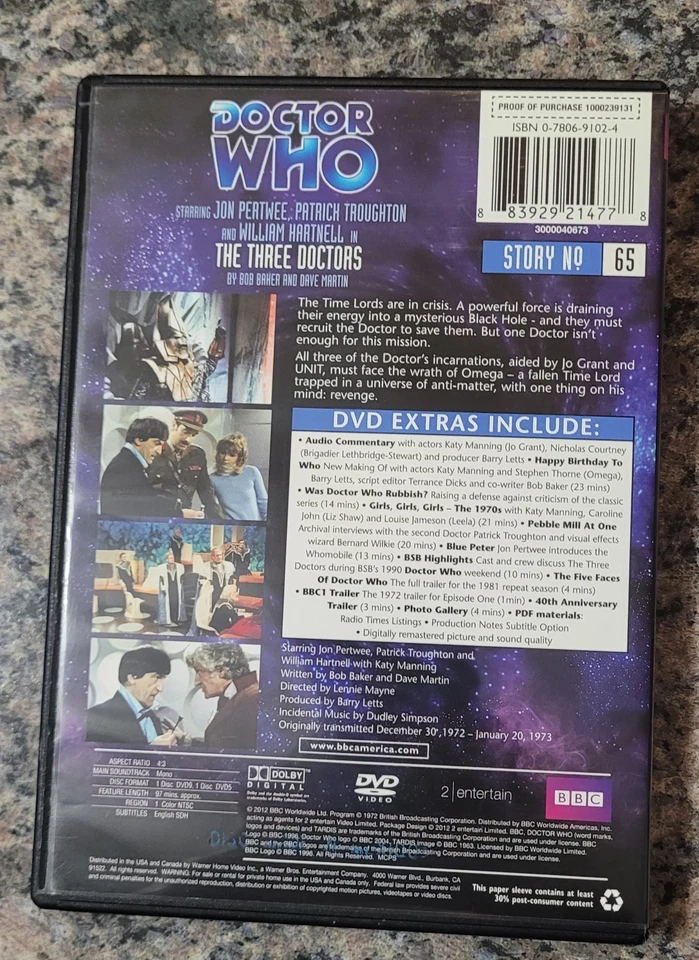 Doctor Who 10th Season 10 DVD Jon Pertwee No. 65,66,67,68,69 Three Doctors - Image 3 of 4