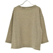 [Used] nest Robe / Nest Robe 011831128 Wool linen border boat neck long sleeve k