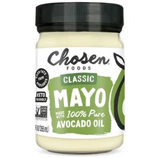 Chosen Foods 100% pure Avocado oil Classic Mayo 12  fl Oz Jar.
