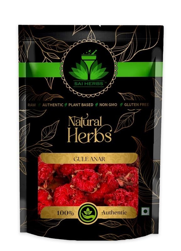 SAI HERBS Gule Anar Pomegranate Flower Punica Granatum for Health Benefits