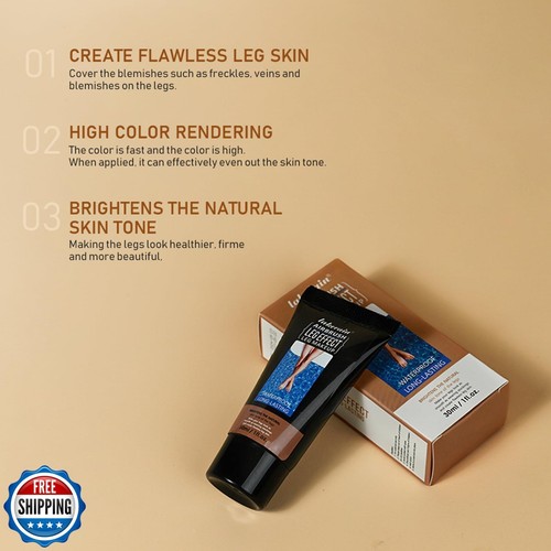 Waterproof Leg Makeup No Transfer,Full Coverage Body Concealer for Legs, Vein - Bild 5 von 5