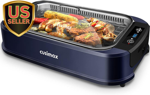 Indoor Grill Electric Grill Smokeless Grill Portable Korean BBQ Grill with T...