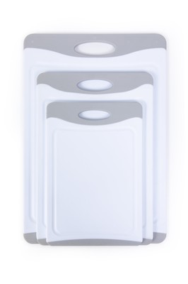 Mainstays White Poly Cutting Board Set with 3 Different Sizes
