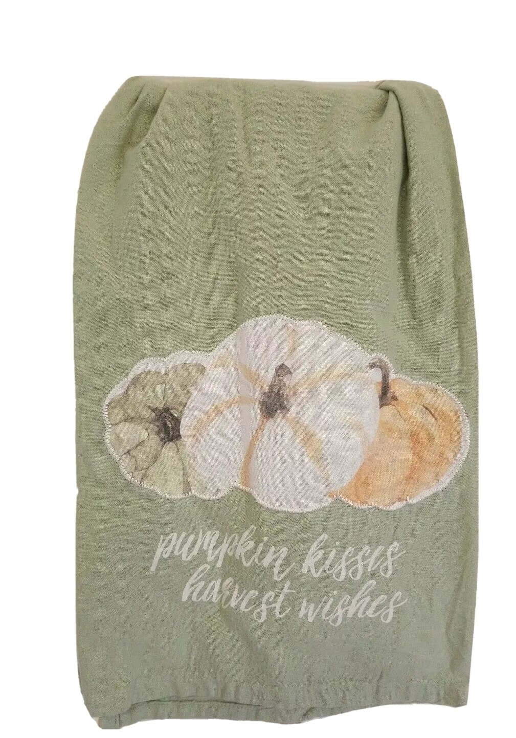 Primitives by Kathy Green Pumpkin Appliqued 100% Cotton Kitc