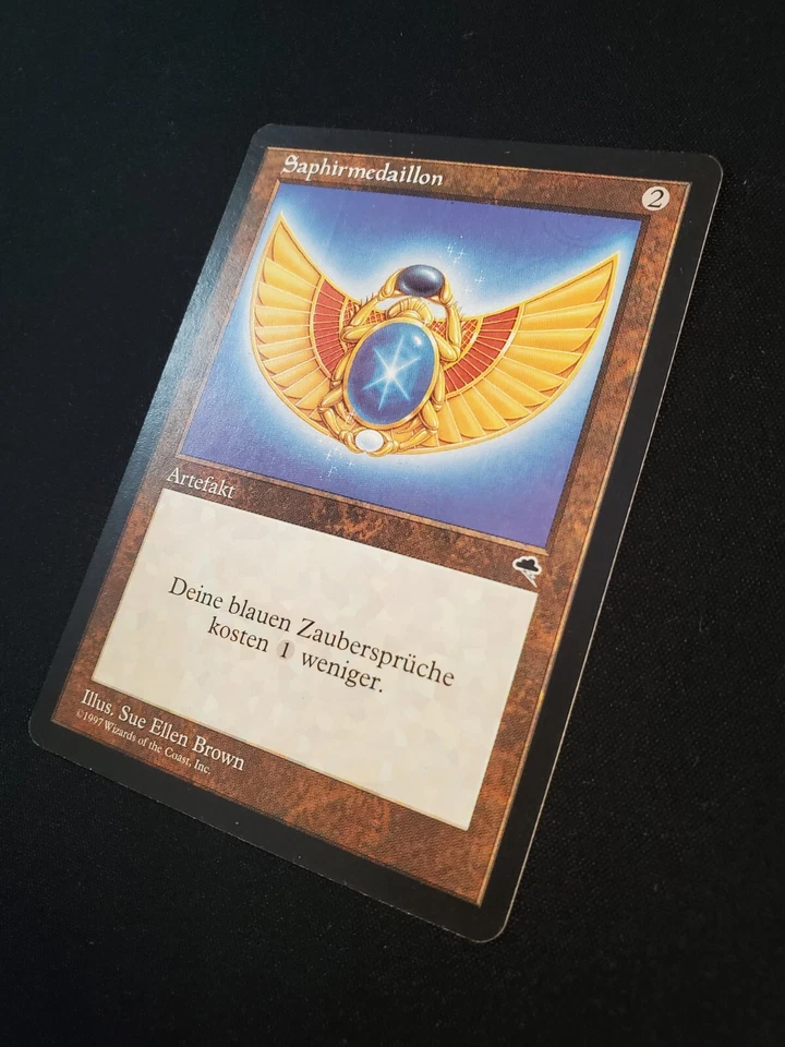 Sapphire Medallion German Misprint NM/LP [Tempest] Peanuts Mtg Free Tracking! - Image 3 of 4
