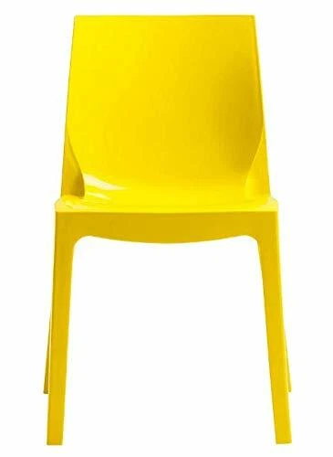 Smooth as Ice Indoor Outdoor Patio Dining Chairs Stackable Italian Made 2 Chairs - Image 3 of 4