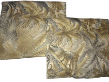 TOMMY BAHAMA Bahamian Breeze GREEN CHARCOAL LEAVES 2 KING PILLOW SHAMS 20X36