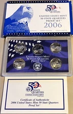 2006 S - US Mint Clad Proof Set 50 State Quarters OGP - 5 Coins: NV NE CO ND SD