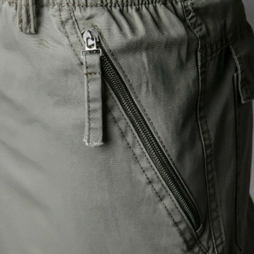 Men Casual Cargo Pant Multi Pocket Tactical Loose Trousers Quick Dry Outdoor - Picture 8 of 16