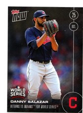 2016 Topps Now #624 Danny Salazar Cleveland Indians Print Run 330