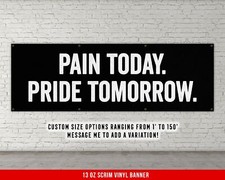 Motivational Gym Banner - Large Quote Wall Art