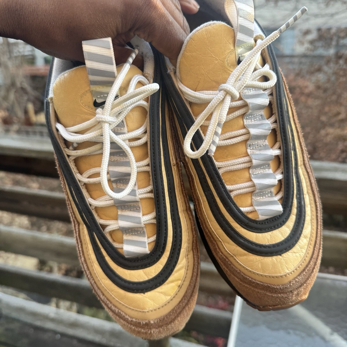 NIKE AIR MAX 1/97 x CUSTOM UNBOXED BROWN SEAN WOTHERSPOON sz 9