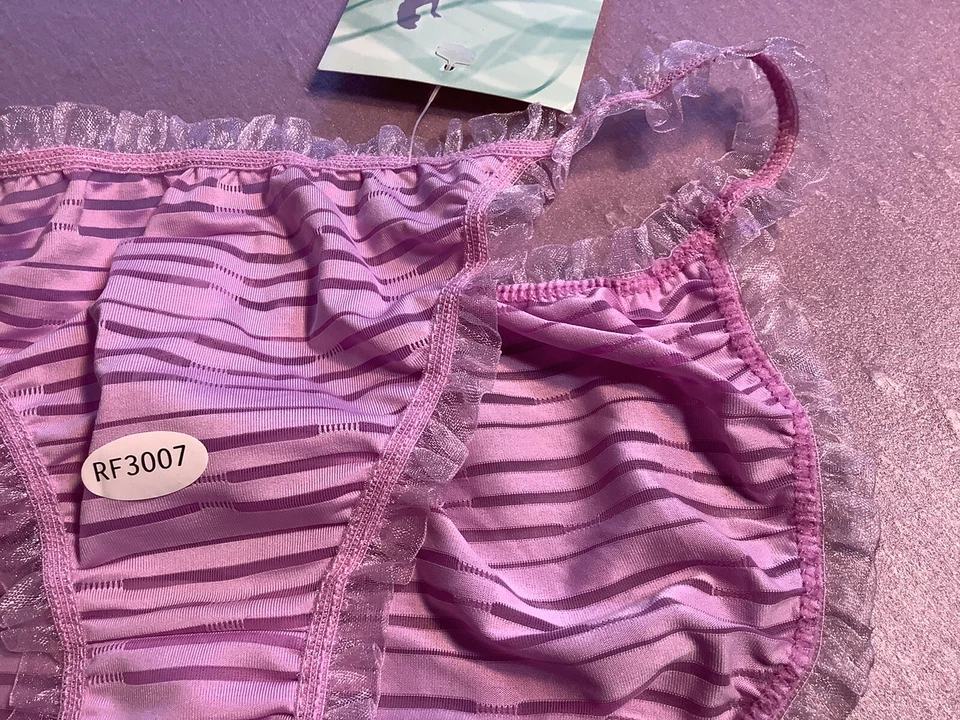 Mujer Bragas Bikinis CAPRICIA O’DARE Talla M/6 Rayas Transparente con Decoración Foto 3 de 4