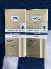 Roc Retinol Correxion Deep Wrinkle Serum 1.0 Oz.  NEW IN SEALED BOX (Lot of 2)
