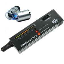 2PC - Jewelers Portable Diamond Tester Mini 60X Illuminated Loupe Magnifier