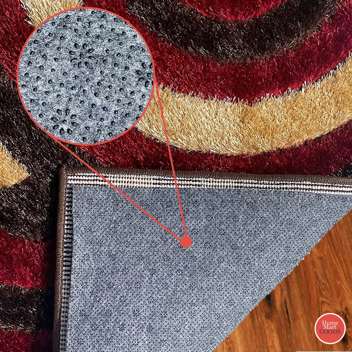 1/3 Thick Premium Non-slip Reduce Noise Carpet Mat Rug Pad for Hardwood Floor