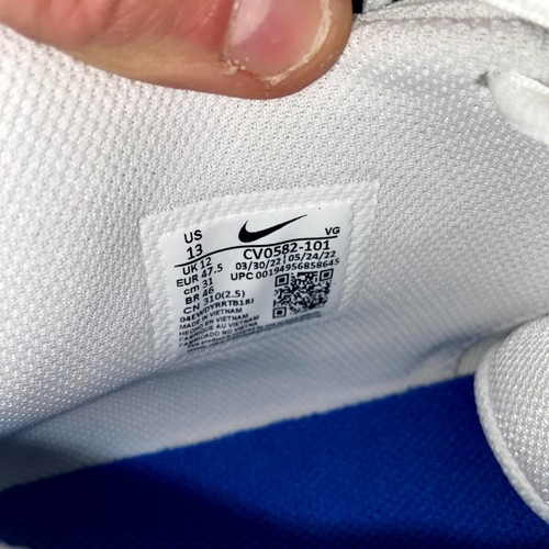 Nike Men’s Alpha Menace 3 Shark Football Cleat CV0582-101 White/Blue Size 13 - 第 8/8 張圖片