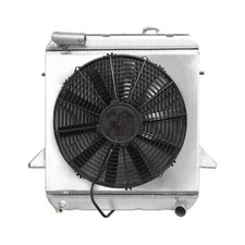 Triumph TR6, 1975 โ 1976 Aluminum Radiator with Fan/Shroud "Made in USA"