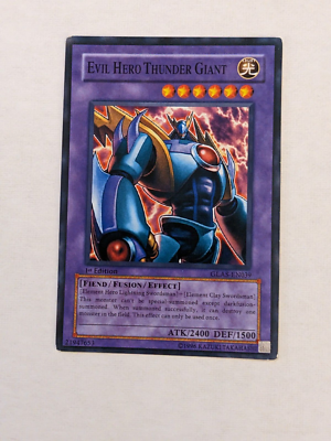 Evil Hero Thunder Giant YUGIOH Card GLAS-EN039 1st Edition 21947653