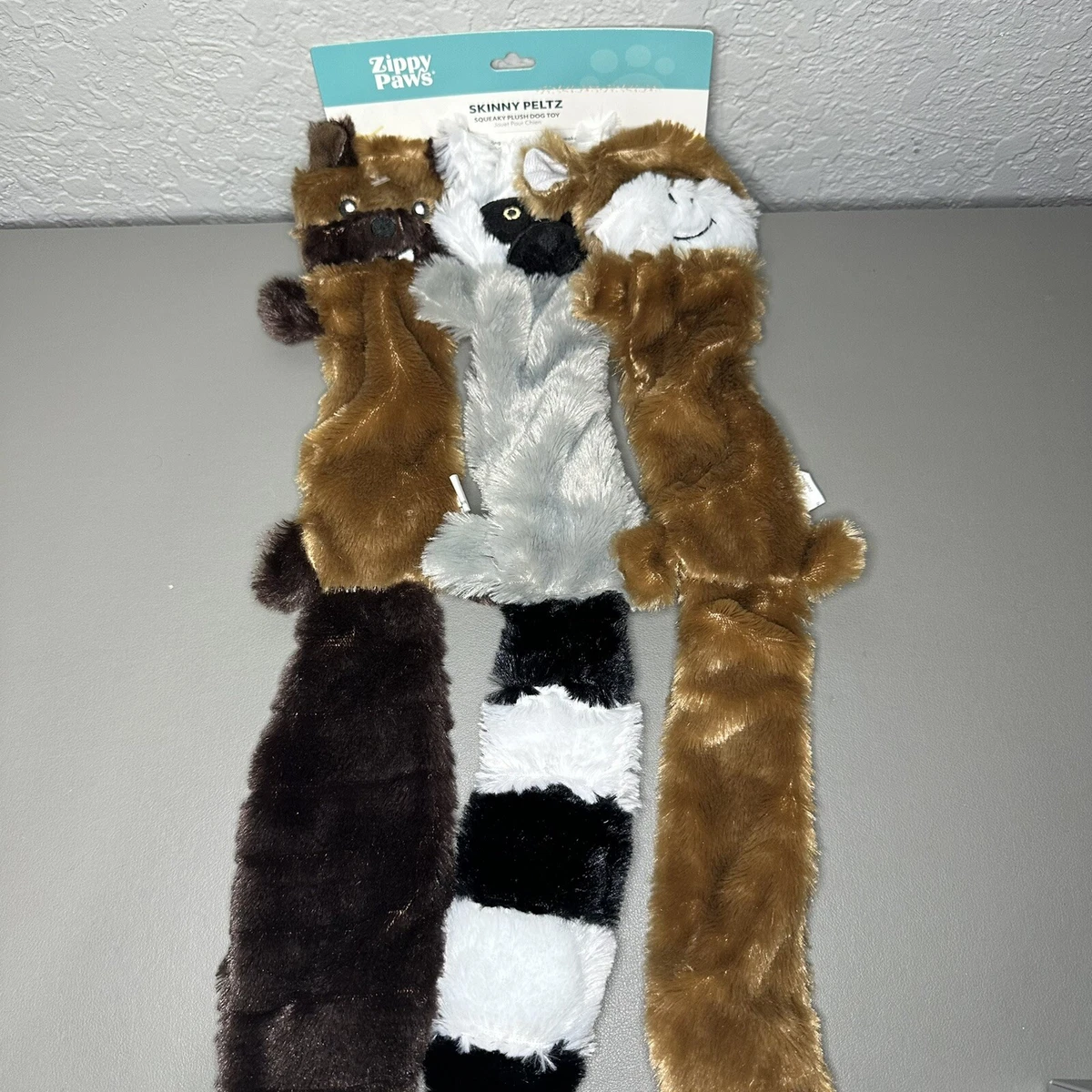 ZippyPaws Skinny Peltz Chipmunk Lemur Monkey No Stuffing