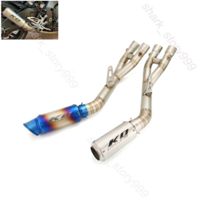 For Yamaha YZF R1 MT-10 2015-21 Exhaust Tips Mid Link Pipe Tail Muffler Baffle