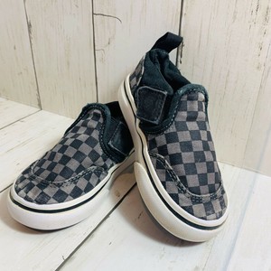 grey checkered slip on vans