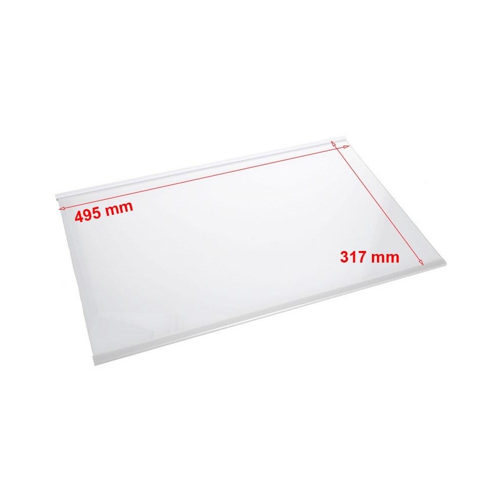 Ripiano Frigorifero In Vetro 495 x 317 mm Per Frigo Whirlpool Bauknecht Ariston
