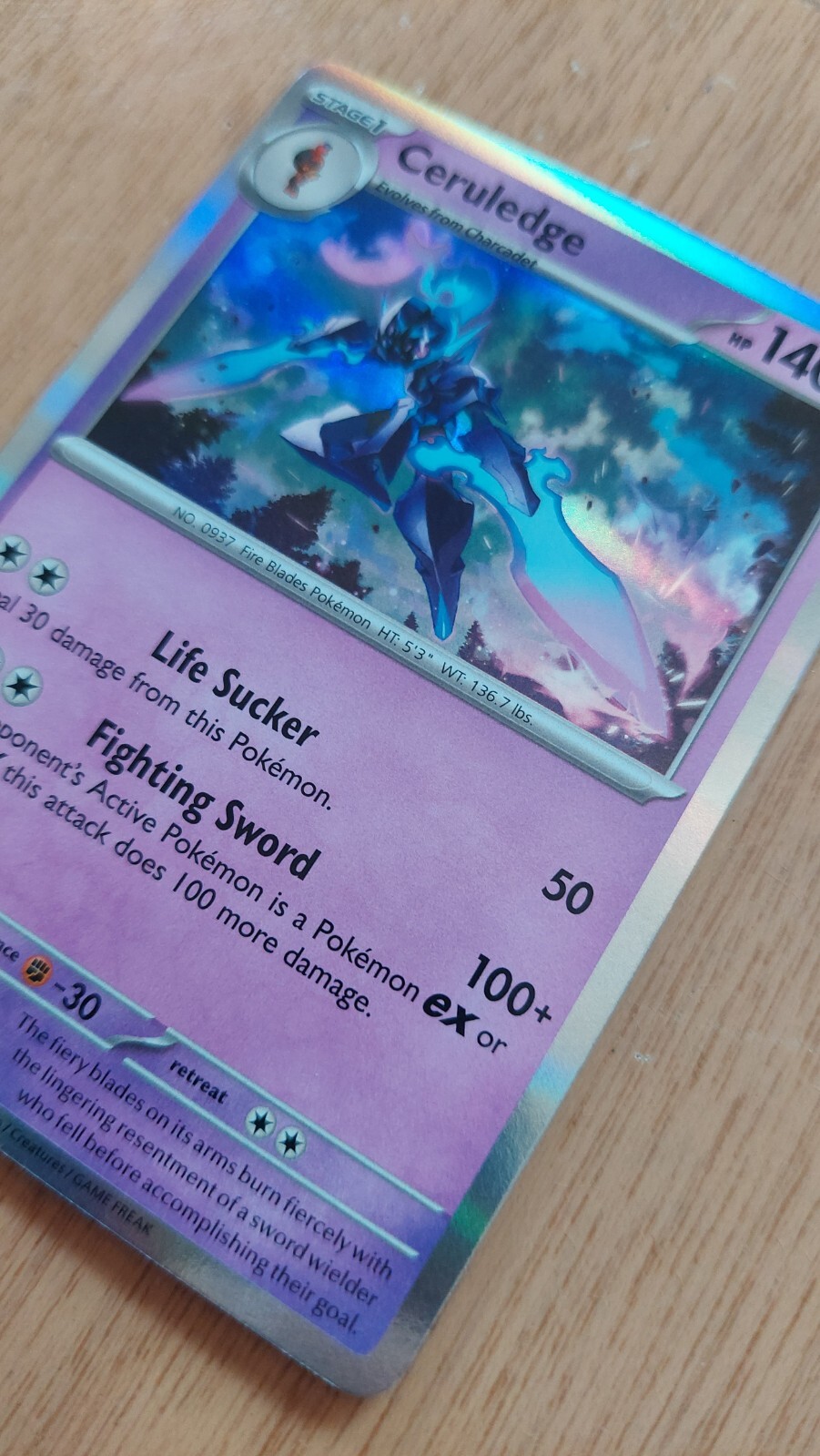 Ceruledge (98/193) Holographic Pokemon card