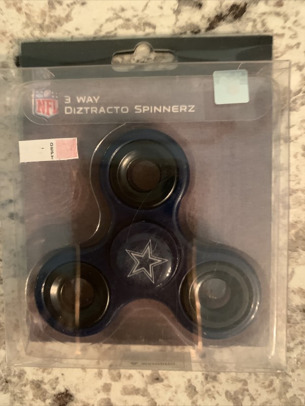 Dallas Cowboys Diztracto Fidget Spinner 3-way Toy Stress - In Package