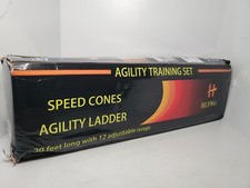 HLYWEI Speed Agility Training Set, Includes 1 Agility Ladder, 4 Steel Stakes, 1