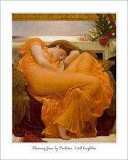 Framed Art Print Flaming June by Lord Leighton Pre Raphaelite Painting 026